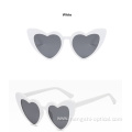 Custom Logo Sunny Plastic Vintage Women Cat Eye Eyewear Heart Shape Frame Sunglasses